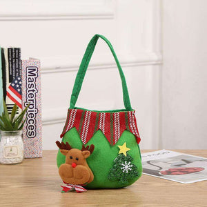 Felt Christmas Candy Bag with Handles - 4 Designs