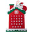 Felt Red Christmas Santa on Roof Advent Calendar with Pockets - Felt Fabric Countdown Calendar for Kids