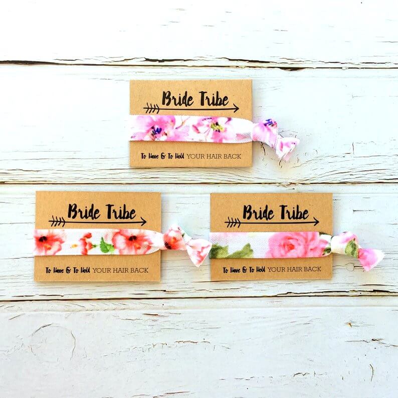 Tropical Floral Hair Tie for flower girls hen party favours bridesmaid gifts