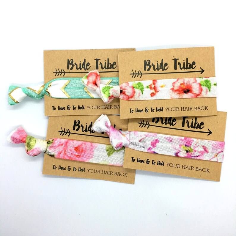 Tropical Floral Hair Tie for flower girls hen party favours bridesmaid gifts