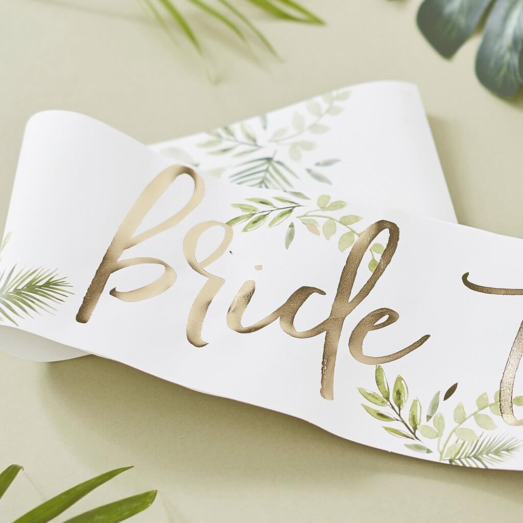 Floral bride to top be sash