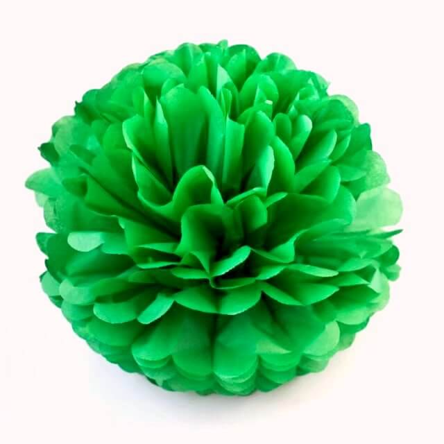 forest green Tissue Paper Pom Poms Pompoms Balls Flowers Party Hanging Decorations