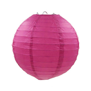 Fuchsia Round Chinese Paper Lantern - 4 Sizes