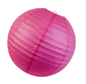 Fuchsia Round Chinese Paper Lantern - 4 Sizes