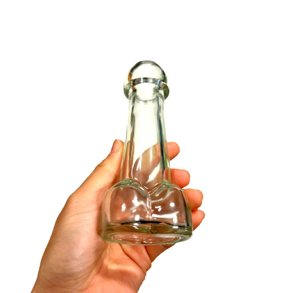 Whiskey Decanter Dispenser Bottle Glass penis willy shape, drink shot, bar  decor