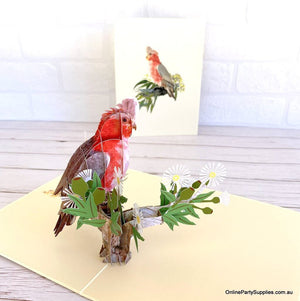Handmade Australian Galah Cockatoo Bird Card