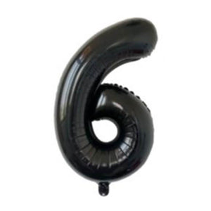32" Giant Black 0-9 Number Foil Balloons Party Balloons Decorations number 6