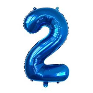 32" Giant Blue 0-9 Number Foil Balloons number 2
