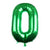 40" Jumbo Green 0-9 Number Foil Balloons