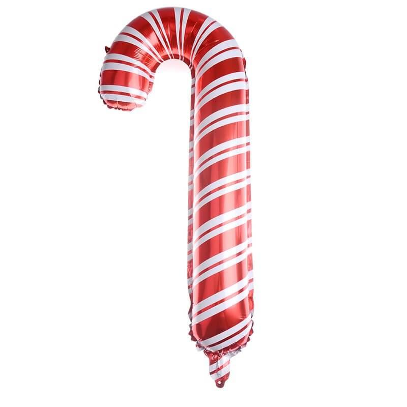 Giant Christmas Candy Cane Shaped Foil Balloon - Candyland Buffet Party Theme / Christmas Tree Hanging Decorations