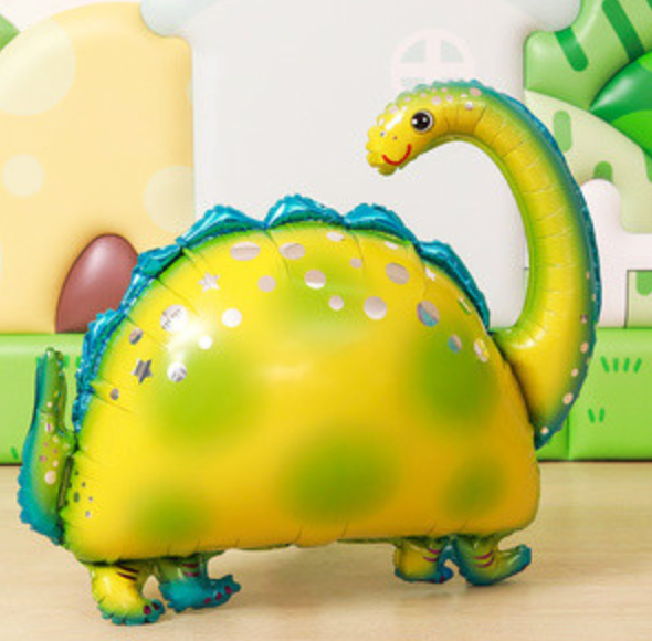 Giant Green Brontosaurus Dinosaur Shaped Foil Balloon