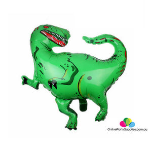 Online Party Supplies Jumbo Jurassic World Green Tyrannosaurus Dinosaur Shaped Helium Foil Balloon