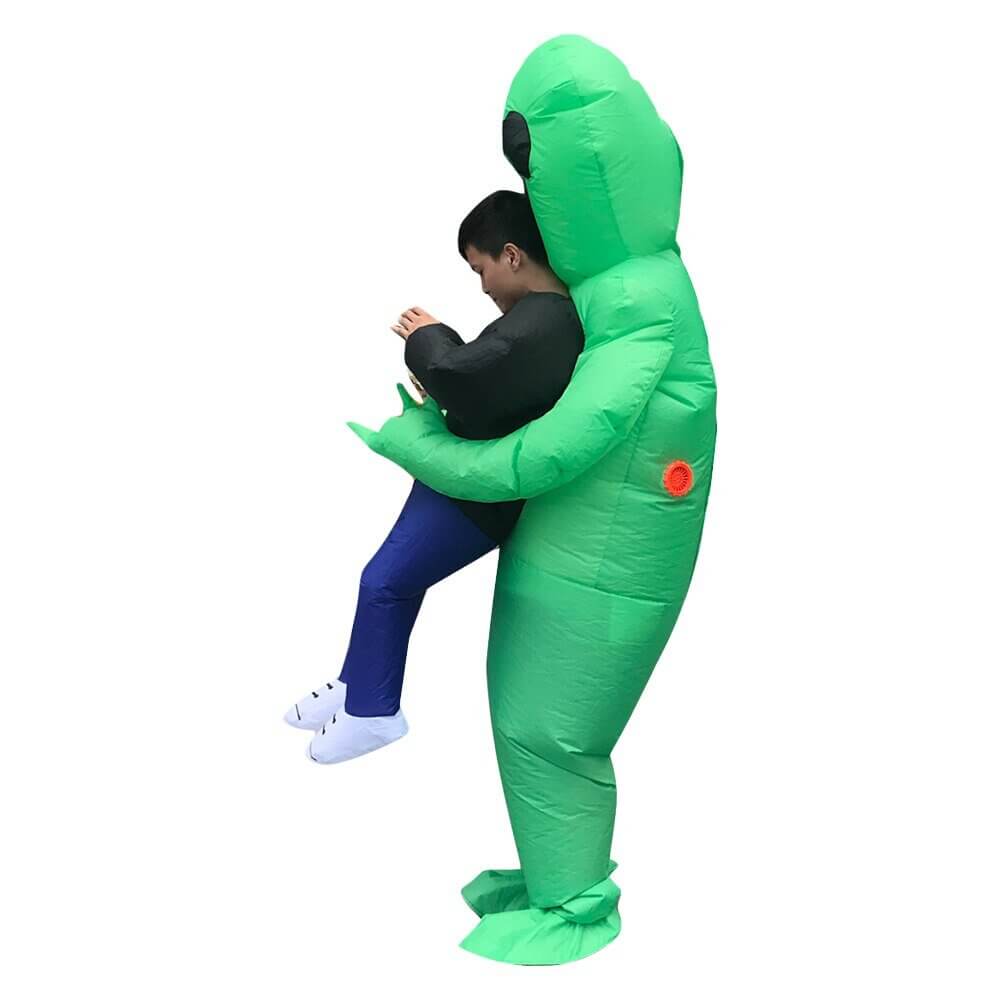 Giant Inflatable Green Alien Pick Me Up Blow Up Costume Suit