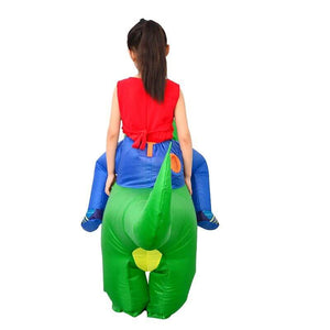 Giant Inflatable Green T-Rex Dinosaur Blow Up Costume Suit