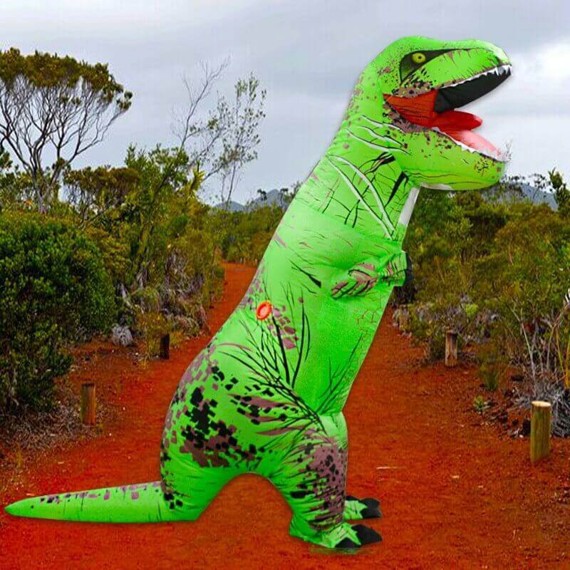 Giant Inflatable Green T-Rex Dinosaur Blow Up Costume Suit