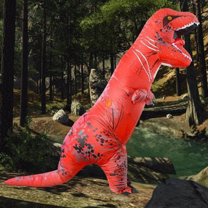 Giant Inflatable Red T-Rex Dinosaur Blow Up Costume Suit