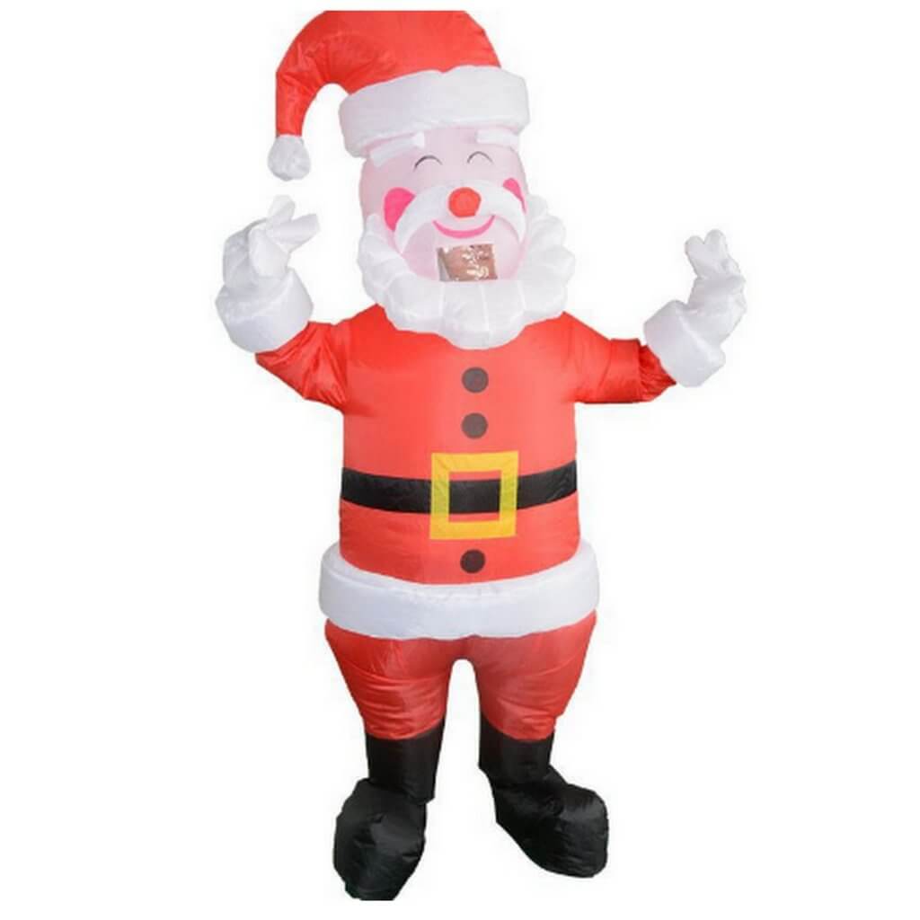 Giant Inflatable Rosy Cheek Santa Claus Blow Up Costume Suit