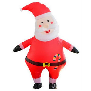 Giant Inflatable Smiling Santa Claus Blow Up Costume Suit