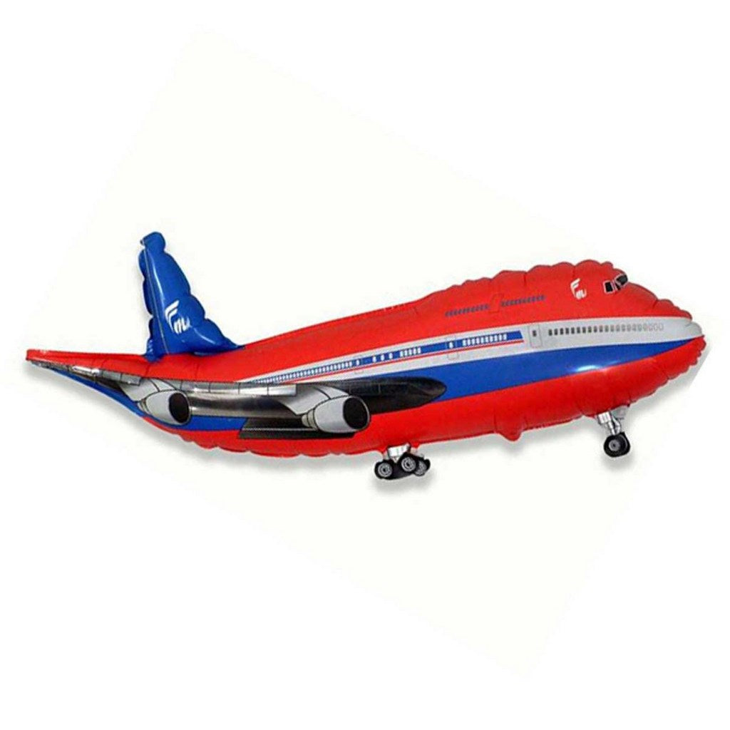 82cm*42cm Large Red Flying Airplane Shaped Helium Foil Balloon