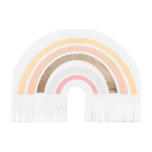 Ginger Ray Rainbow Fringe Gold Foiled Happy Everything Napkin 16 Pack