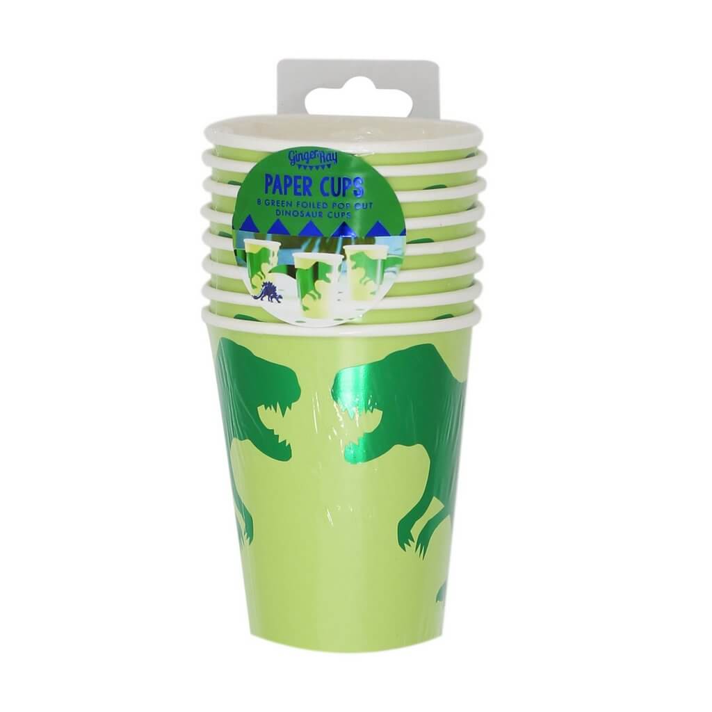 Ginger Ray Roar Shaped Party Paper Cup 8 Pack