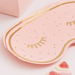 Ginger Ray Pink Pamper Party Pink Eye Mask Shaped Paper Napkins