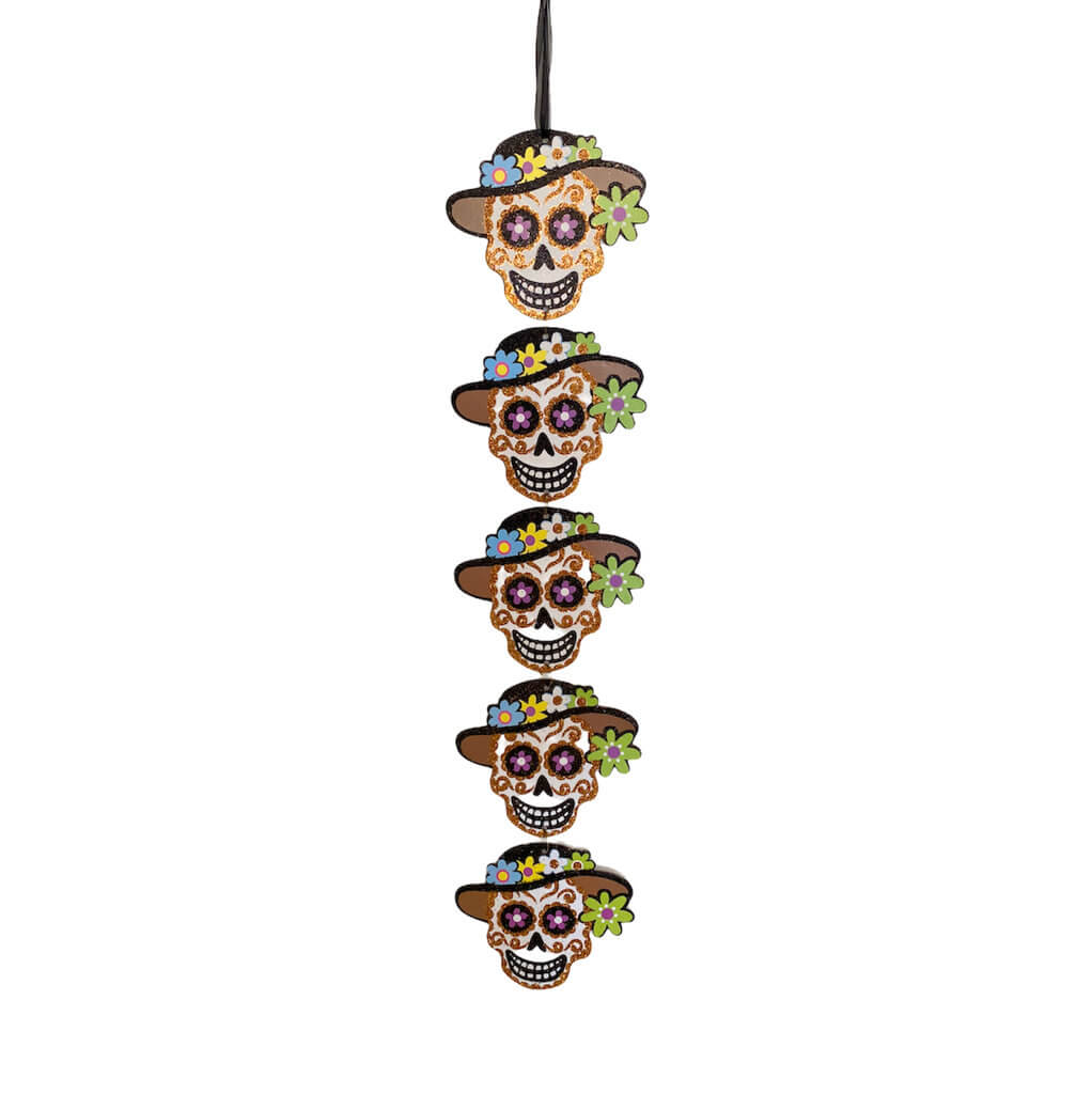 Glitter Cinco De Mayo Skull Door Hanging Ornament