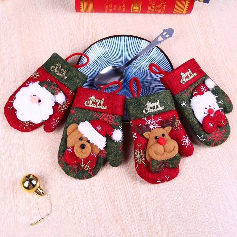 Glove Shaped Christmas Cutlery Holder - Xmas Tableware Decorations - Online Party Supplies
