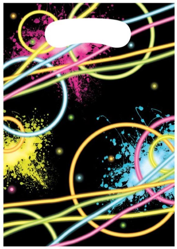 Amscan Glow Party Plastic Loot Bags