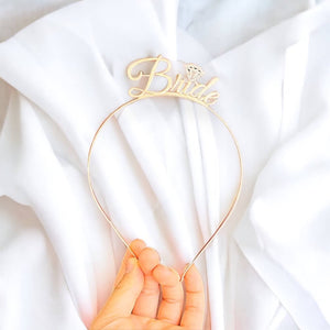Gold Bachelorette Bride Headband - Online Party Supplies