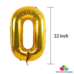 Gold Birthday Number 16 Foil Balloon Bouquet (Pack of 24pcs) - Online Party Supplies
