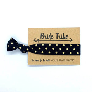 Online Party Supplies Gold Dot Black Bridal Hair Tie Bridal Wristbands Bracelets Headpieces