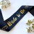 Black Bachelorette Party Sashes with Gold Foil Print