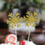 Gold Glitter Snowflake Paper Cupcake Topper 10 Pack