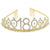 Gold Metal Rhinestone Happy 18th Birthday Crown Tiara