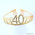 Gold Metal Rhinestone Age 40 Birthday Tiara