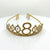 Gold Metal Rhinestone Happy 8th Birthday Crown Tiara