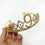 Gold Metal Rhinestone Happy 9th Birthday Crown Tiara