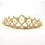 Gold Metal Rhinestone Wedding Crown Tiara