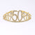 gold Metal Rhinestone Diamante Number 50 with Stars Birthday Tiara