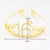 Premium Quality Gold Metal Rhinestone 16th Birthday Tiara with Princess Crown - 16th Birthday Party Decorations