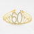 Gold Metal Rhinestone 60th Birthday Princess Crown Tiara