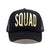 Online Party Supplies Glitter Print Squad Snapback Mesh Baseball Cap Trucker Hat
