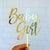 Gold Mirror Acrylic Baby Girl Cake Topper - Online Party Supplies