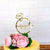 Gold Mirror Acrylic 'Engaged' Diamond Ring Wedding Cake Topper