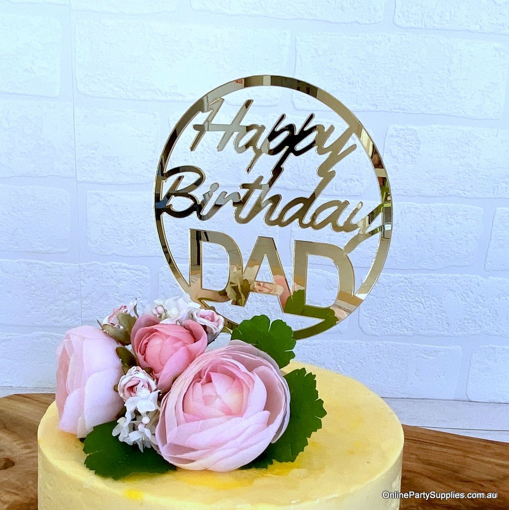 Happy Birthday Dad Cake Topper – PGFactory.ie