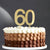 Acrylic Gold Mirror Number 60 Cake Topper