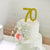 gold mirror acrylic number 70 cake toppers