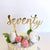 Gold Mirror Acrylic 'Seventy' Cake Topper - Style A