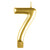 Amscan Gold Numeral Moulded Candle - Number 7